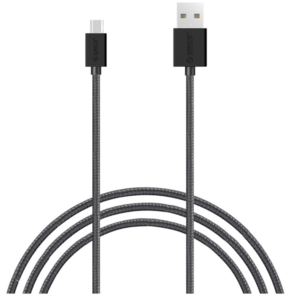 Orico MDC-10 1M Strong Nylon Braided Micro USB Fast Charging Data Cable - Black (Item No: D15-80)